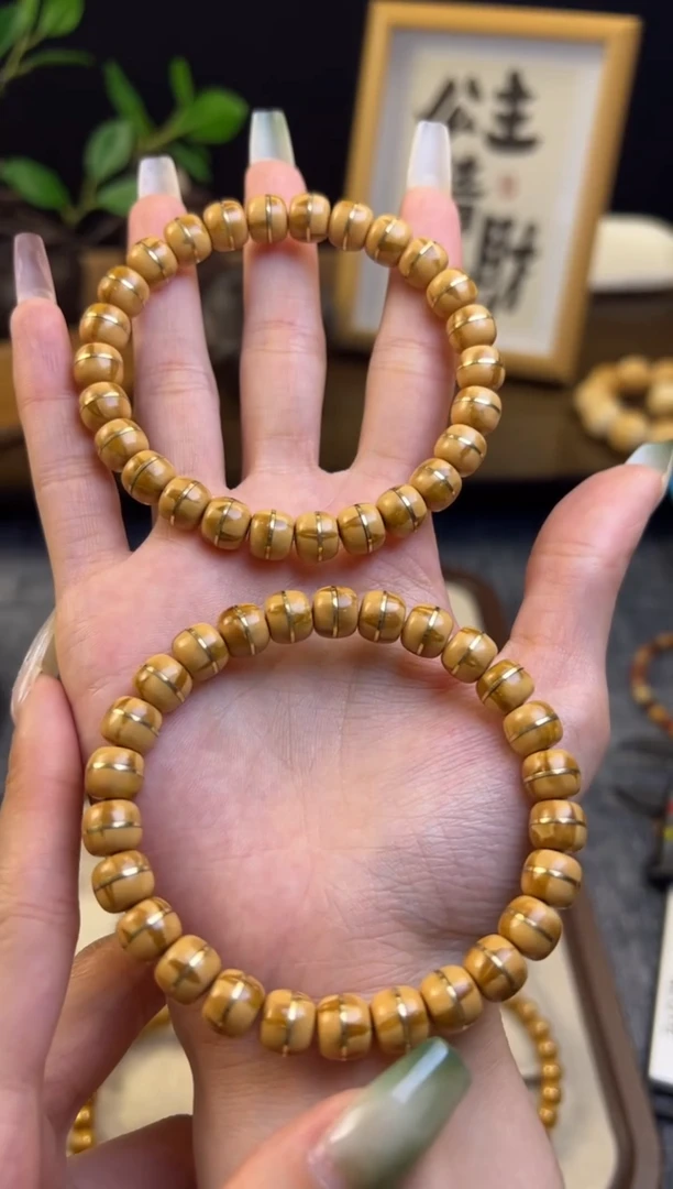 紫金鼠手串卡8实心紫金鼠金腰带一线天珠手串直播间选