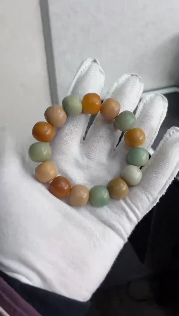 【闪购商品】菩提根/象牙果手串干磨桶珠14*15mm手串N96