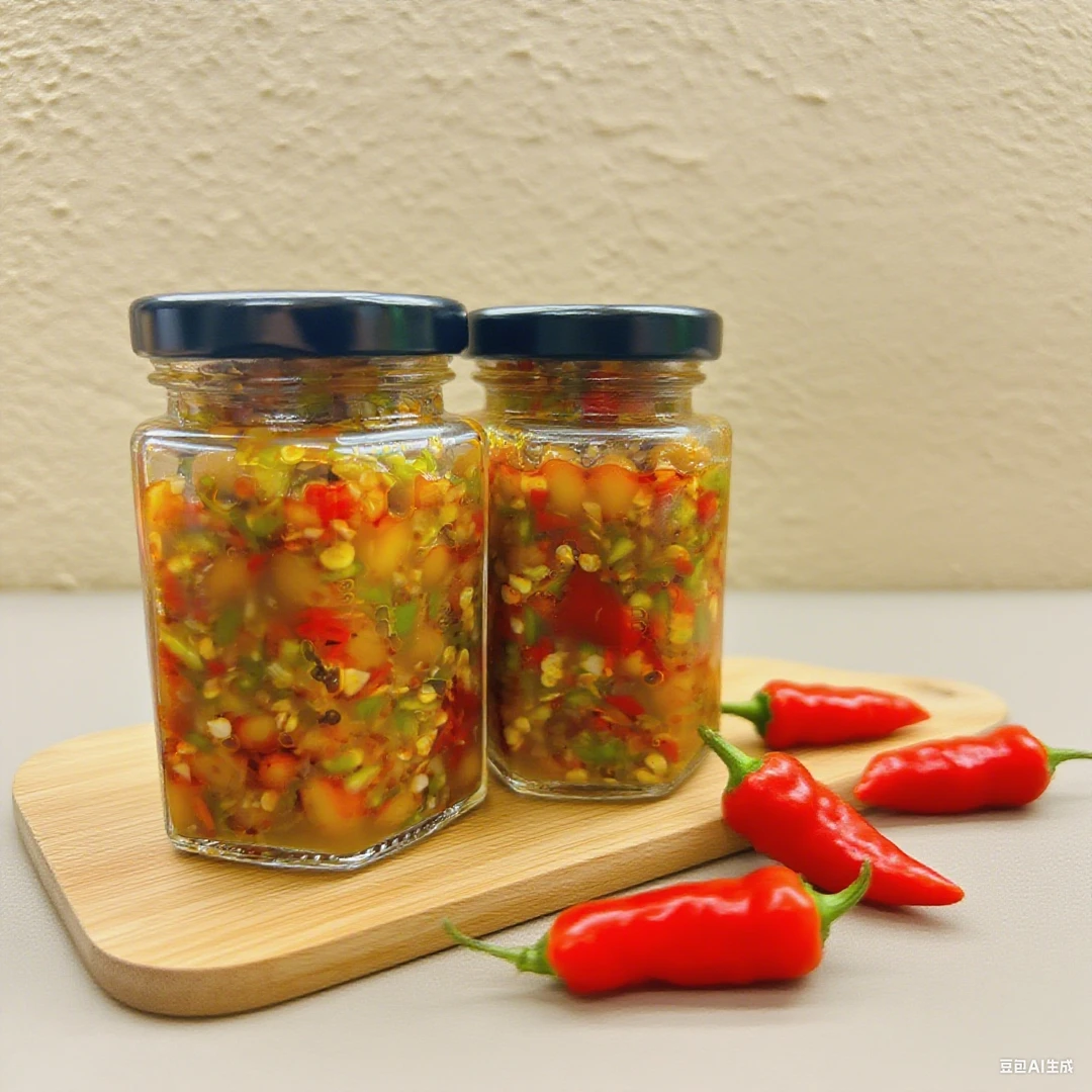 湖北特产农家手工双色蒜蓉剁椒黄豆香辣开胃下饭菜