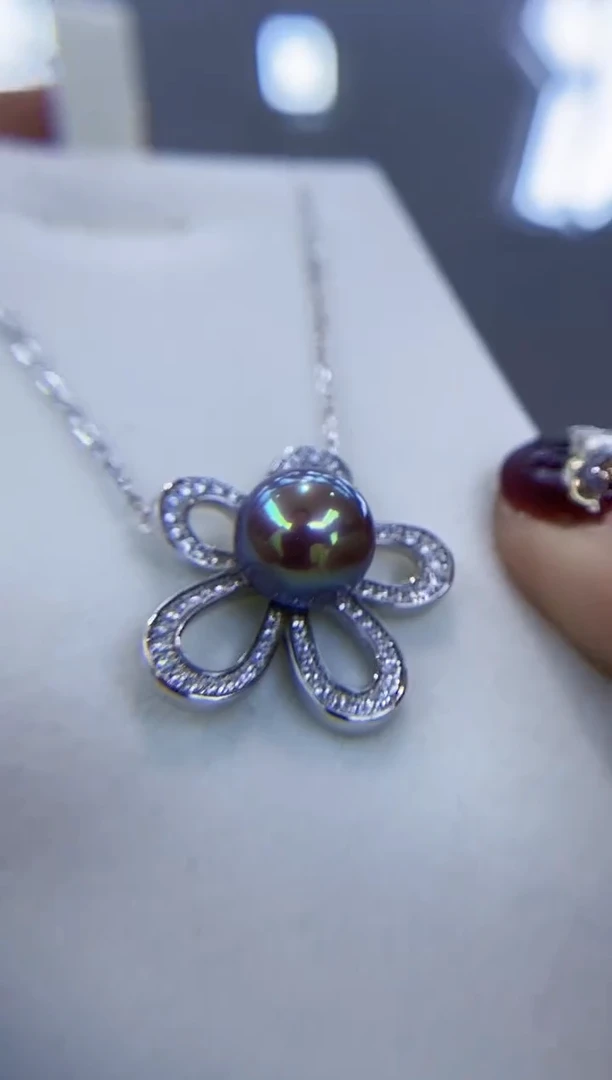 套链银S925镶嵌淡水珍珠淡水套链