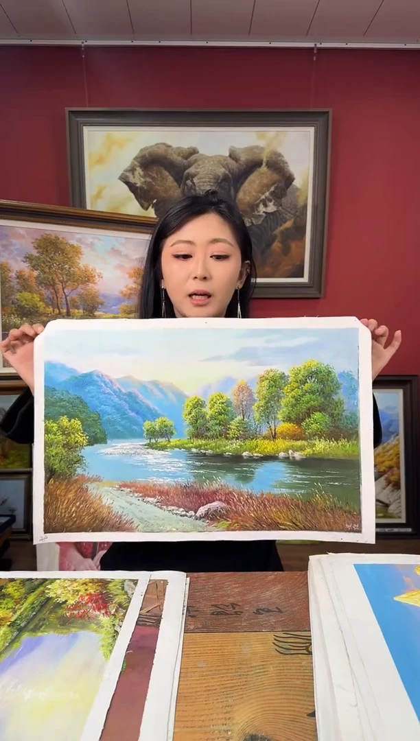 油画【106号】约53*35cm丨朝鲜原创纯手绘孤品油画丨顺丰包邮