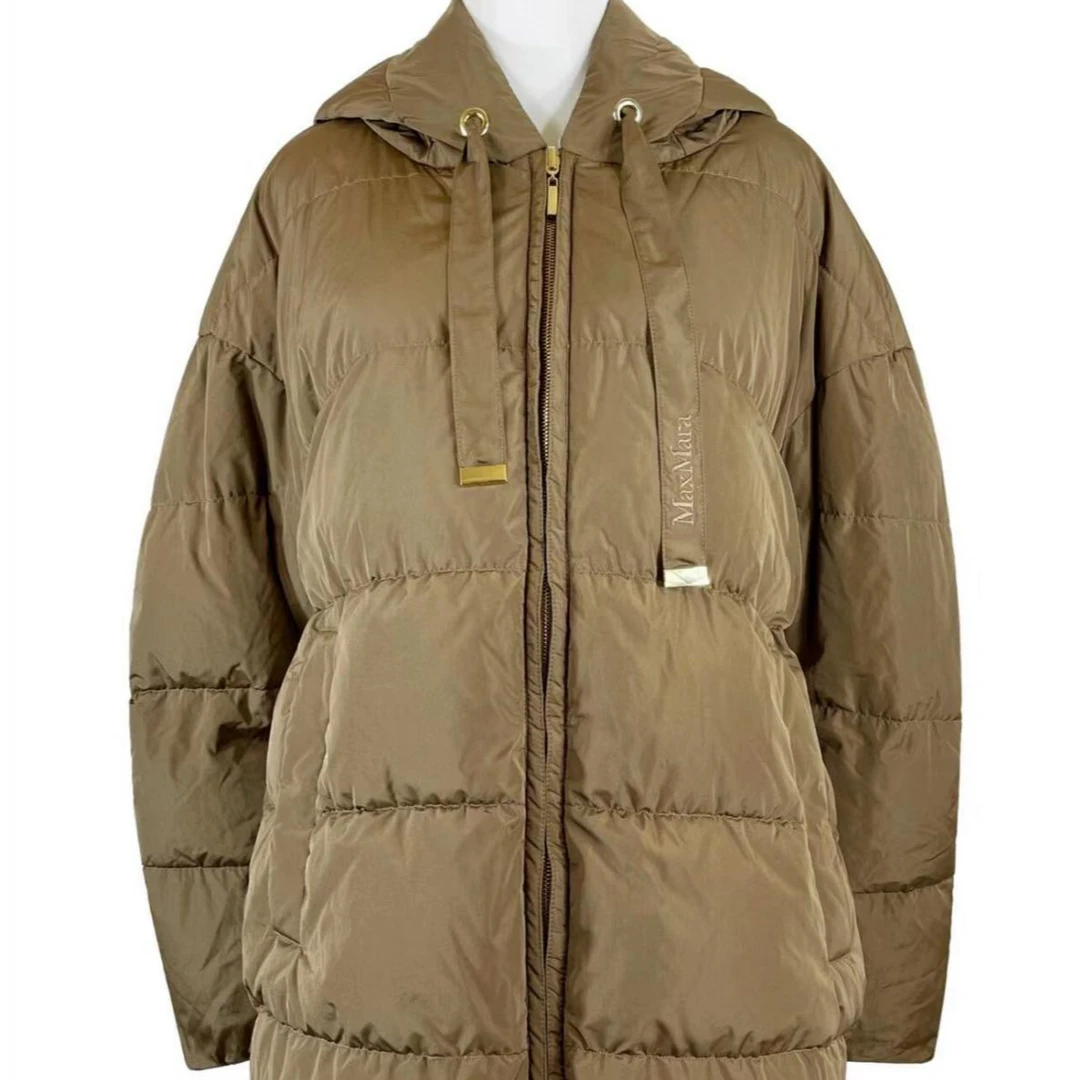未使用 MaxMara MAXMARA TAFFY连帽双面穿羽绒服