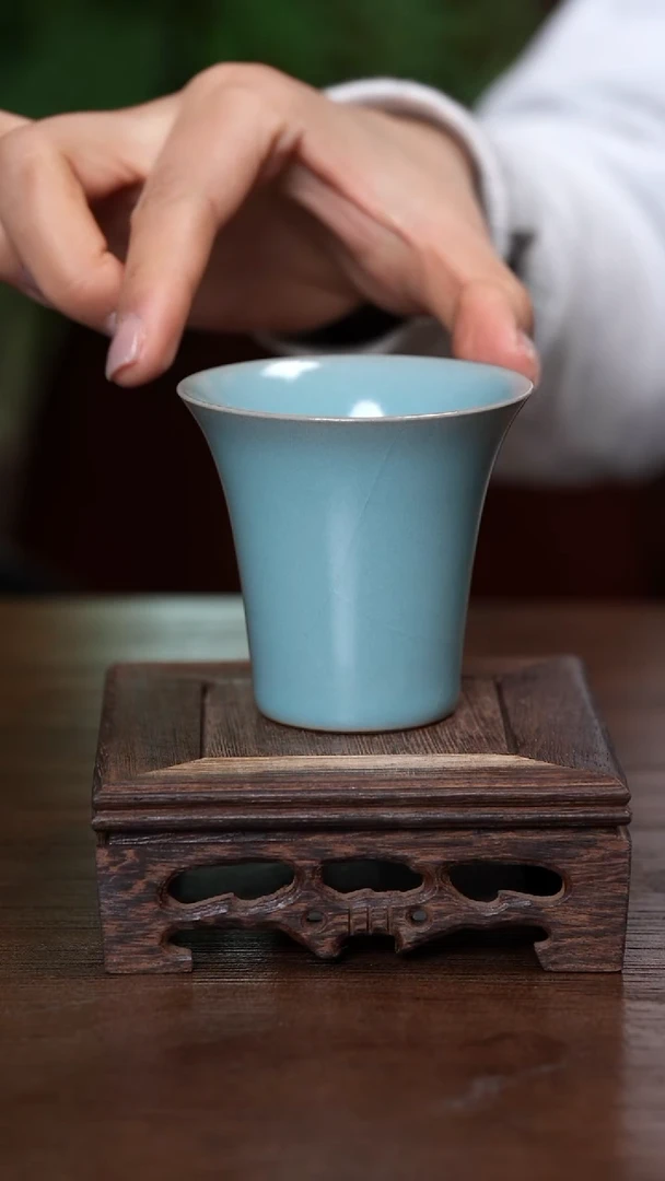 【闪购商品】宝丰清凉寺原产地汝瓷撇口闻香杯