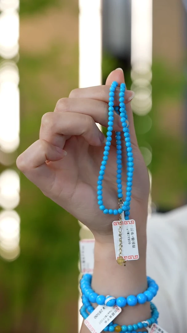 银S925镶嵌绿松石项链秒拍号5