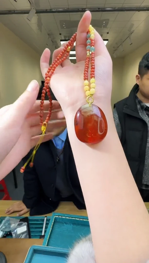 琥珀颈饰未镶嵌多样性发一件 512