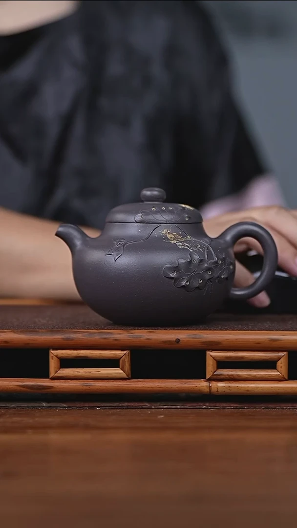 茶壶紫砂国庆中秋福利款 柿圆 天青泥 270cc