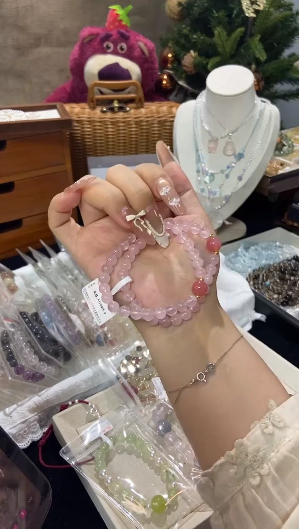 水晶手串未镶嵌孤品捡漏均匀瑕疵介意勿拍