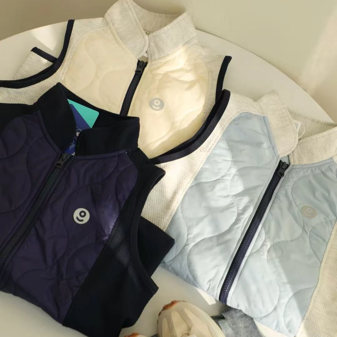 25春季新款夹棉马甲立领衍棉运动休闲宽松中大童男童女童轻薄坎肩