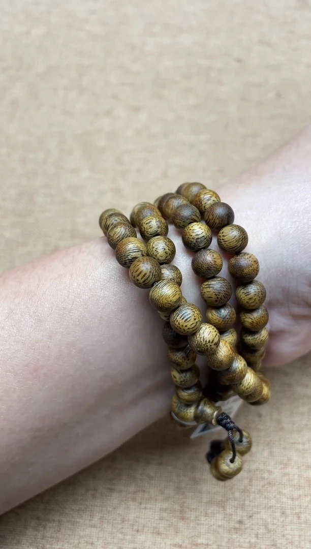 沉香手串海南莺歌绿棋楠0.7圆珠多圈多样性发其一