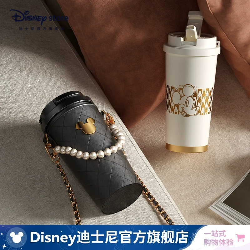 【迪士尼官旗】米奇高颜值保温杯斜挎水杯咖啡杯高中大学生开学礼物