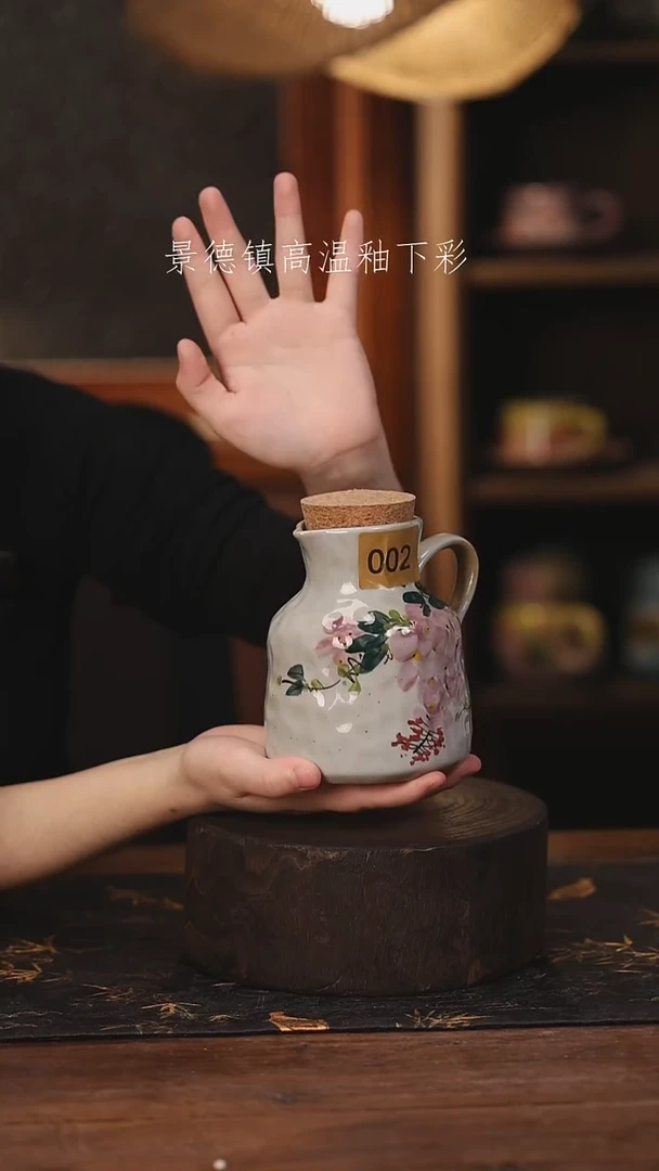 陶瓷景德镇高温釉下手绘陶瓷@L002@