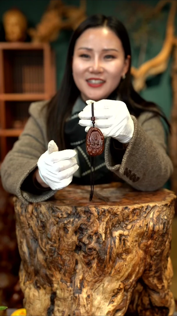 木雷击枣木无相佛挂饰