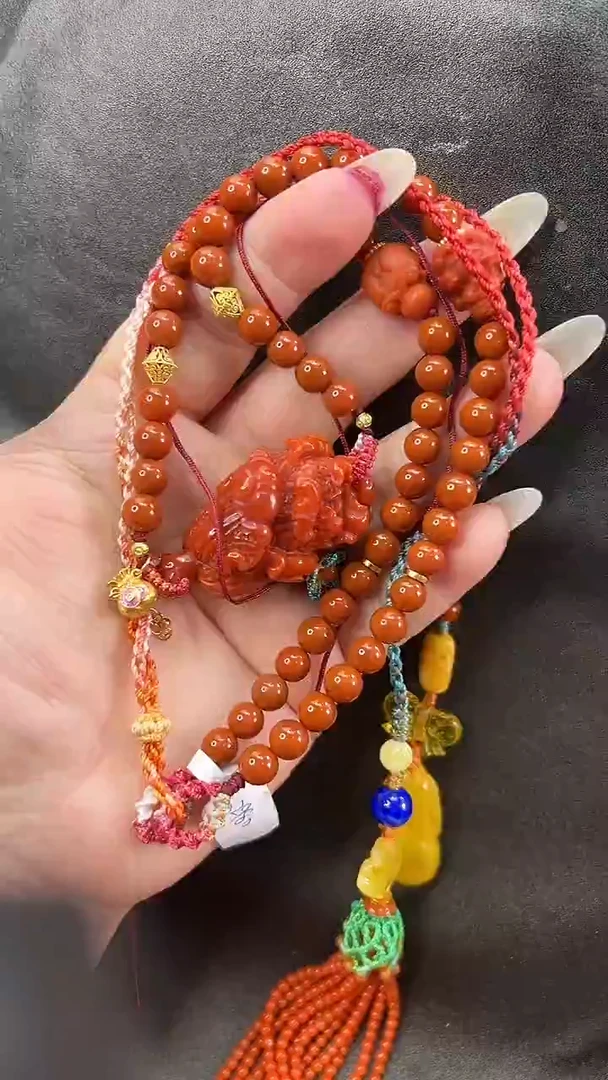 颈饰未镶嵌南红玛瑙项链