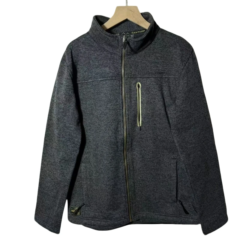 813269 4208 男款户外针织加绒加厚保暖运动休闲外套