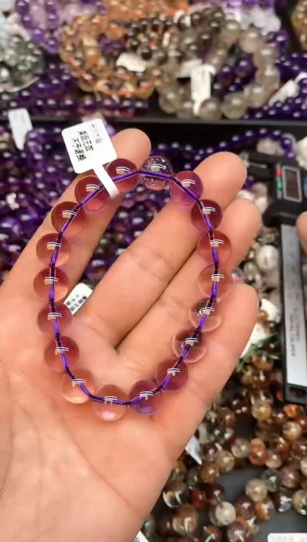 【闪购商品】水晶手链未镶嵌b56 全净紫水晶11mm