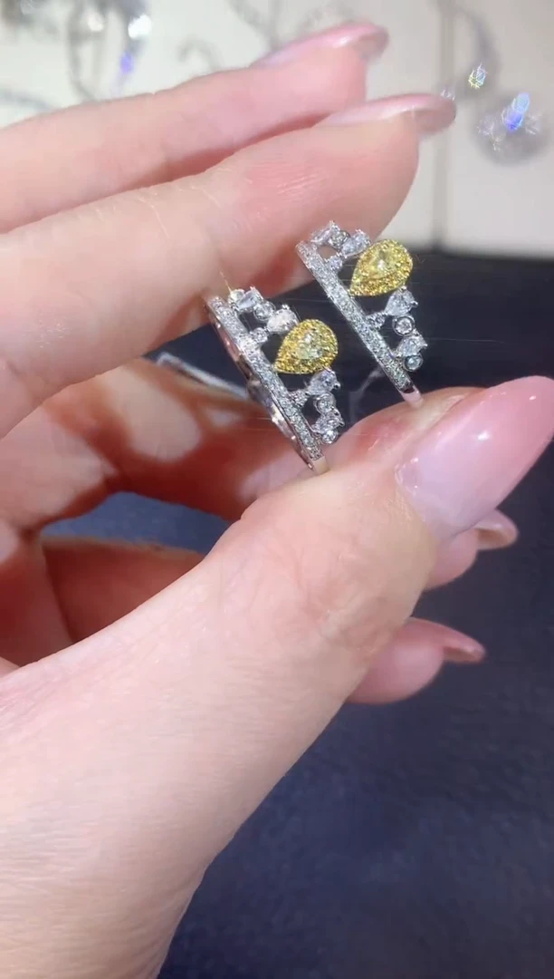 【闪购商品】钻石戒指/指环18K金镶嵌F34   多样性发货一件