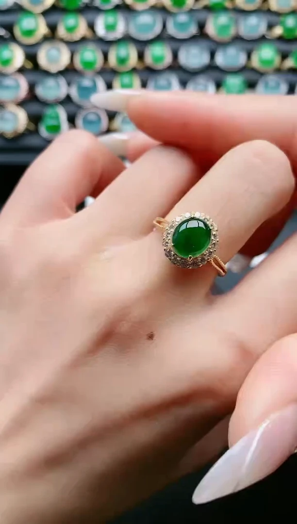 【闪购商品】翡翠戒指银S925镶嵌11111111