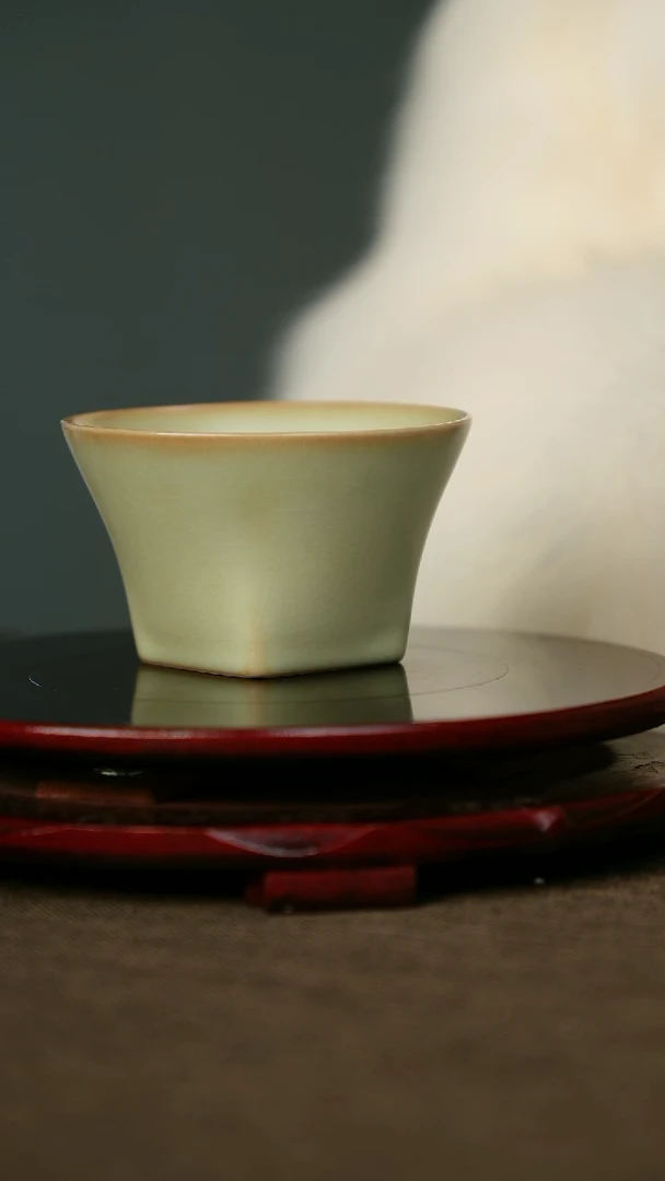 全品 粉青 天圆地方 带底款