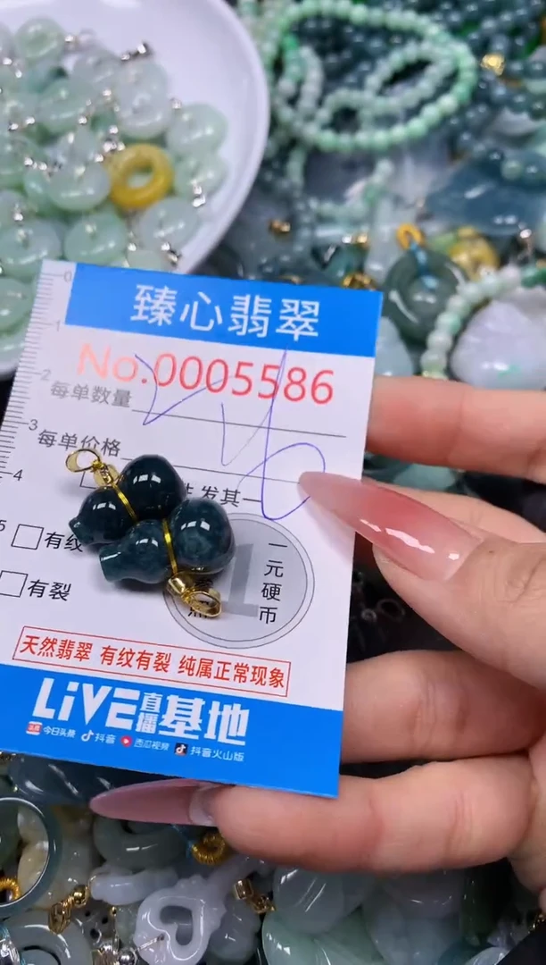 【闪购商品】翡翠颈饰未镶嵌含绳0005586