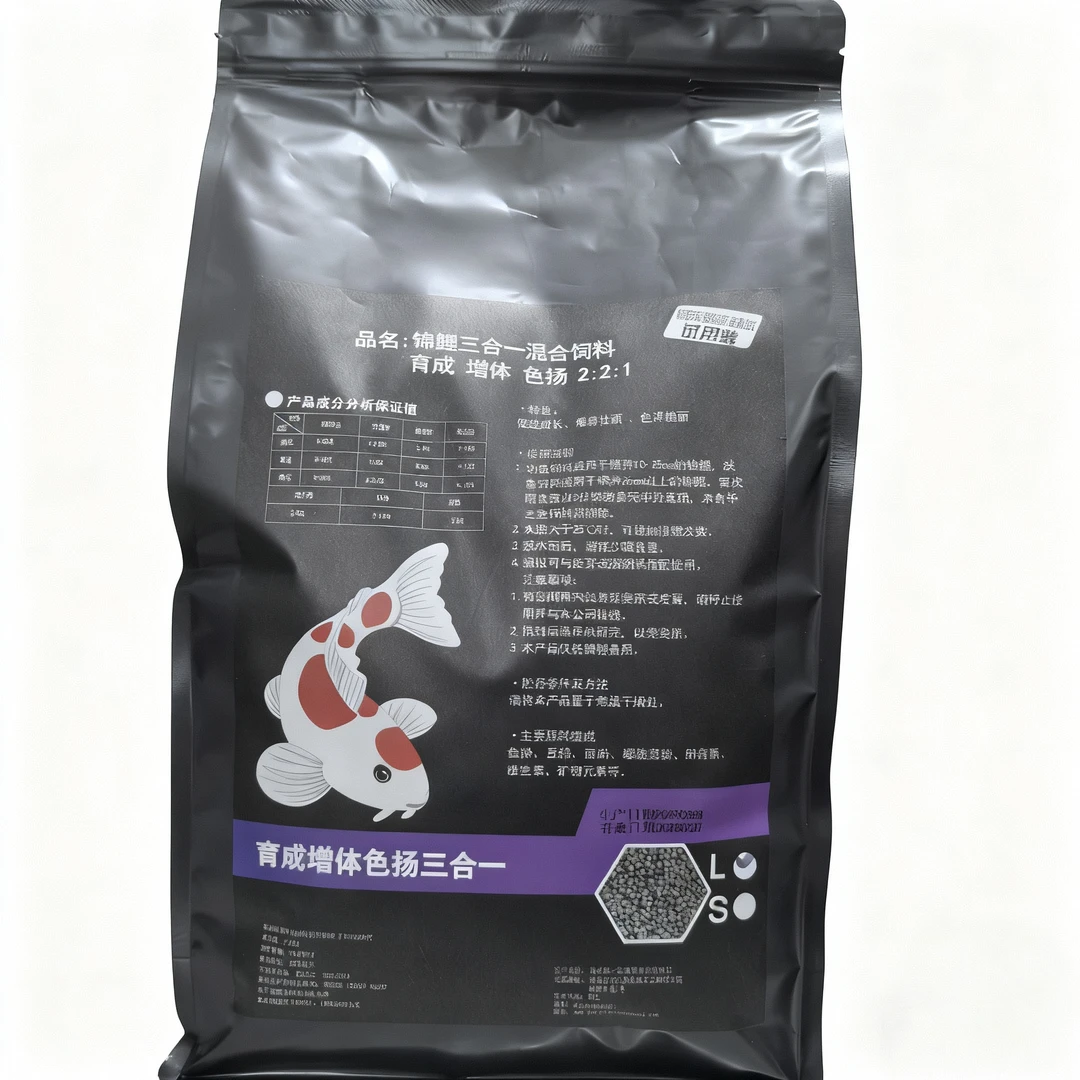 育成增体色扬三合一混合鱼饲料2∶2∶1，黑袋系列下沉上浮都有——
