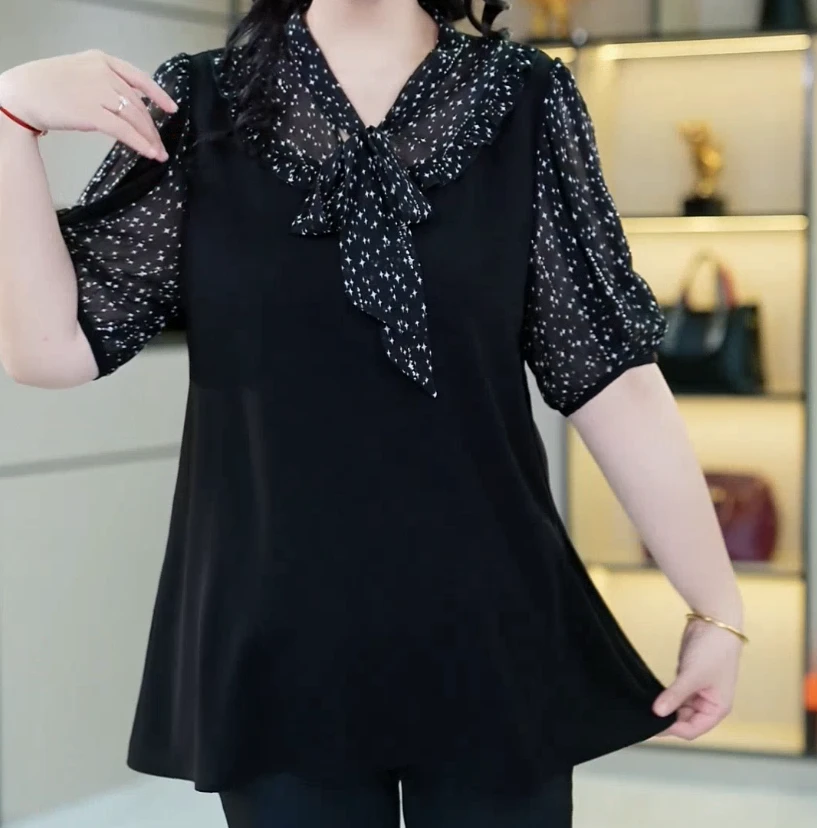 胖珍珍大码女装显瘦气质衬衫2025年新品上新宽松拼接洋气ZB6864