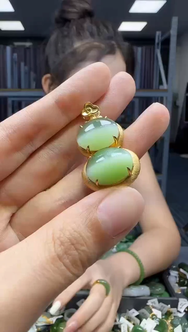 和田玉银S925镶嵌挂件1