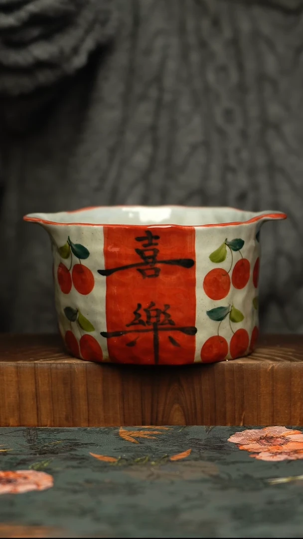 杯釉下彩手工手绘同款陶器