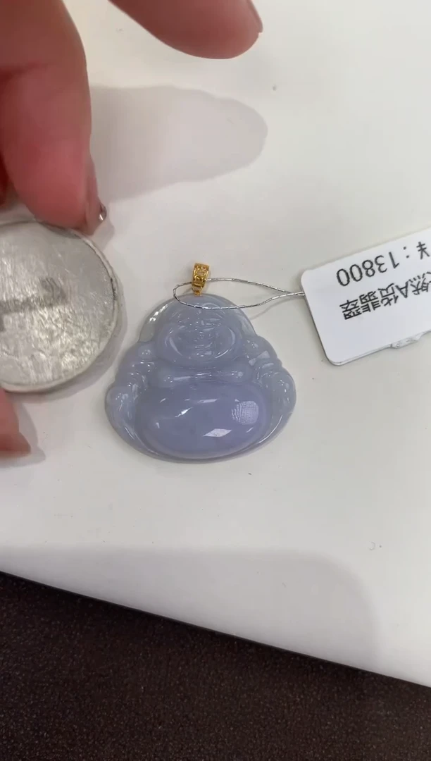 颈饰18K金镶嵌翡翠天然缅甸a货翡翠(多样性发其一)