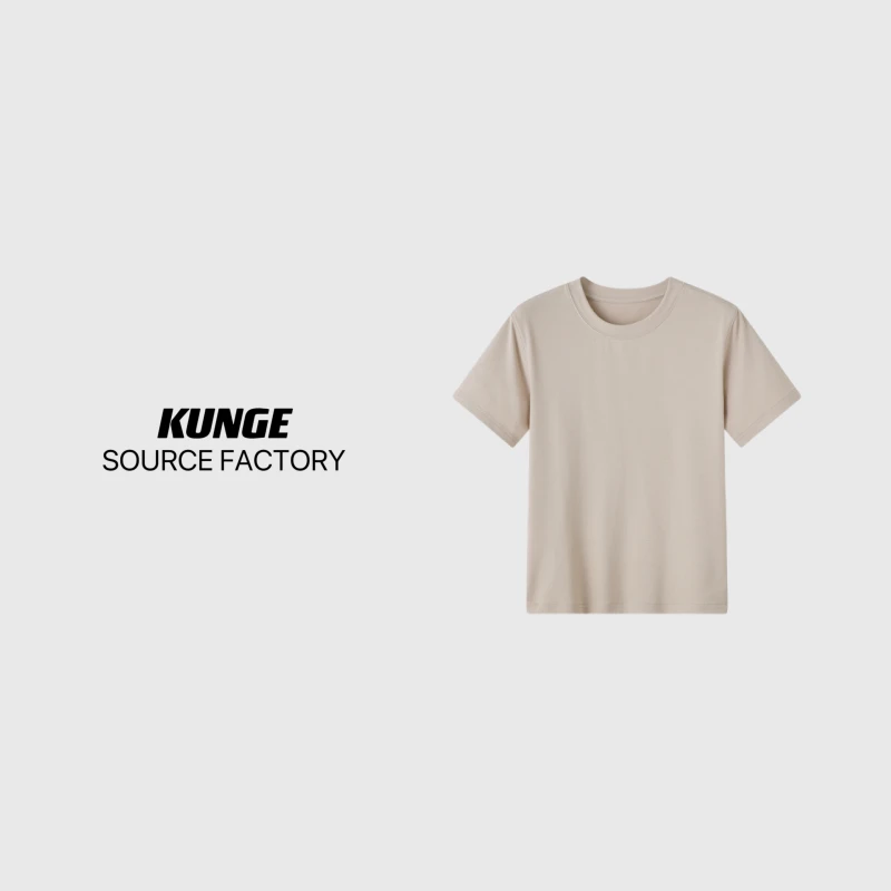 KUNGE-夏季舒适设计师圆领休闲T恤百搭简约短袖-8984