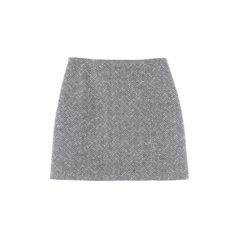 「璀璨芈裙」2025春季新款设计条纹包臀短裙HBZU651459 nnassa