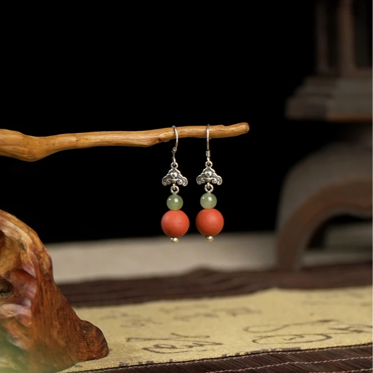 怀·赤焰合香珠10mm耳环款