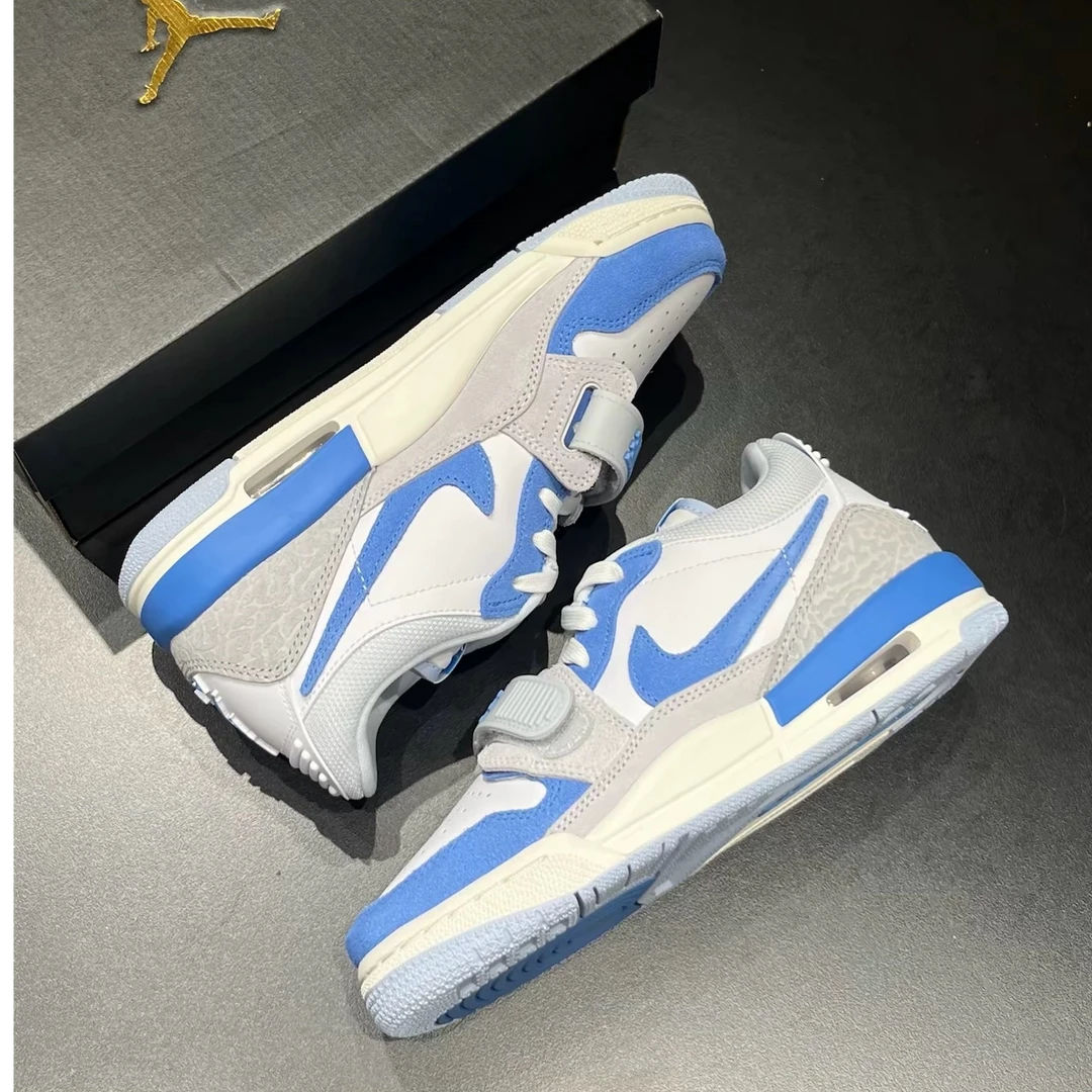JORDAN LEGACY AJ312 白蓝 低帮复古篮球鞋官方正品2025新款