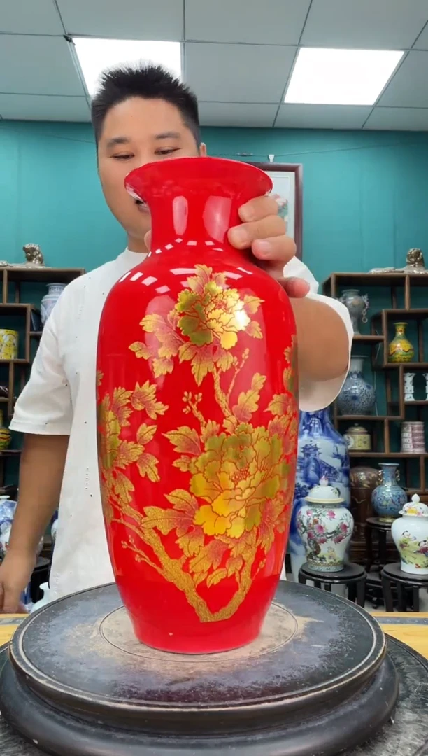 摆件红动瓜陶瓷摆件