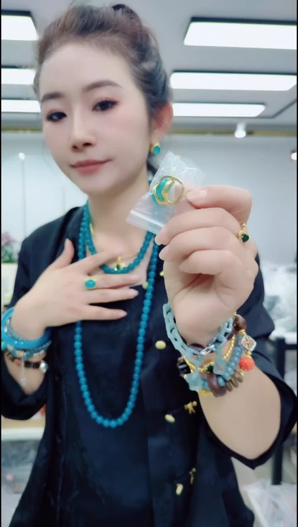 天河石耳坠合金03130天河石耳坠一对