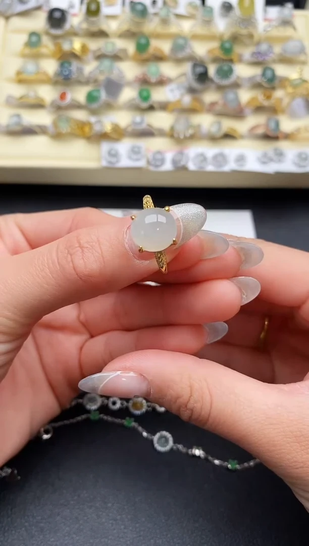 【闪购商品】翡翠戒指银S925镶嵌11111111+9