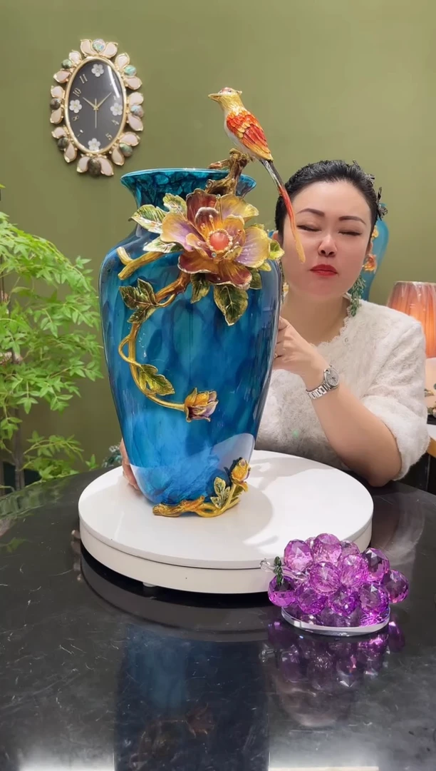 琉璃合金珐琅彩  花瓶