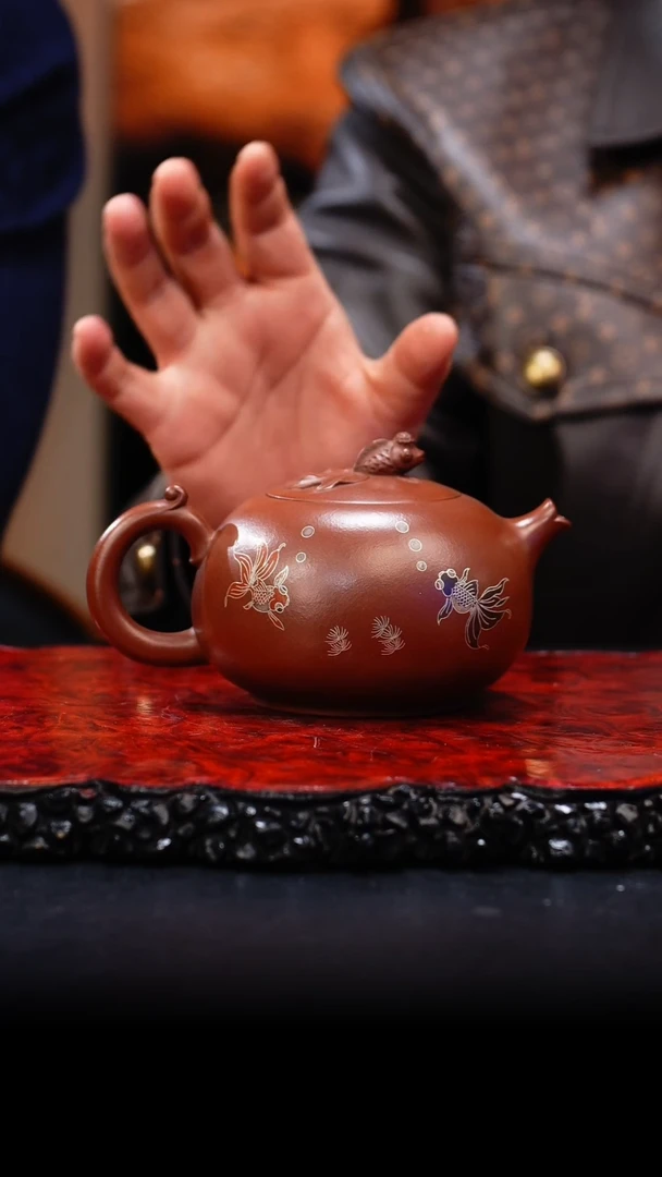 【闪购商品】紫砂茶壶31 金鱼,SPH,红降坡