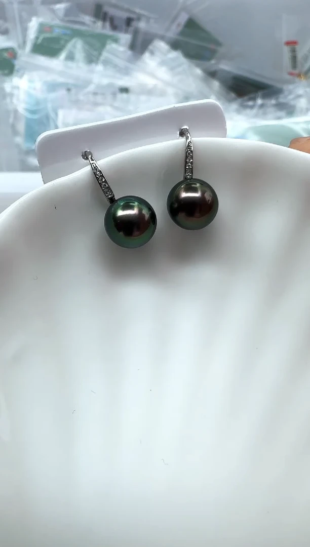 【闪购商品】海水珍珠AQ银S925镶嵌海水珍珠耳钩@@HE210