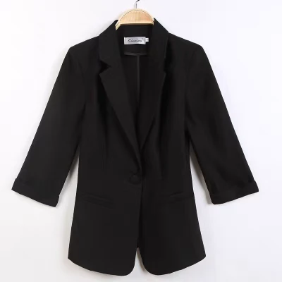 A区1908夏季薄款七分袖修身休闲小西装外套职业气质