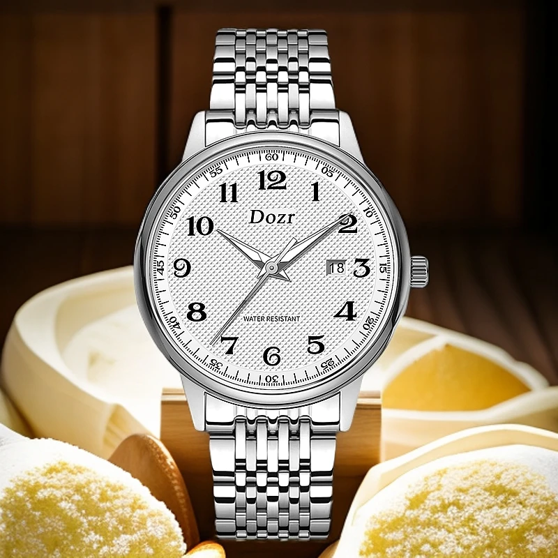 【花都云仓现场拆箱检验】全新夜光防水DO男款铭匠商务手表ZR-10