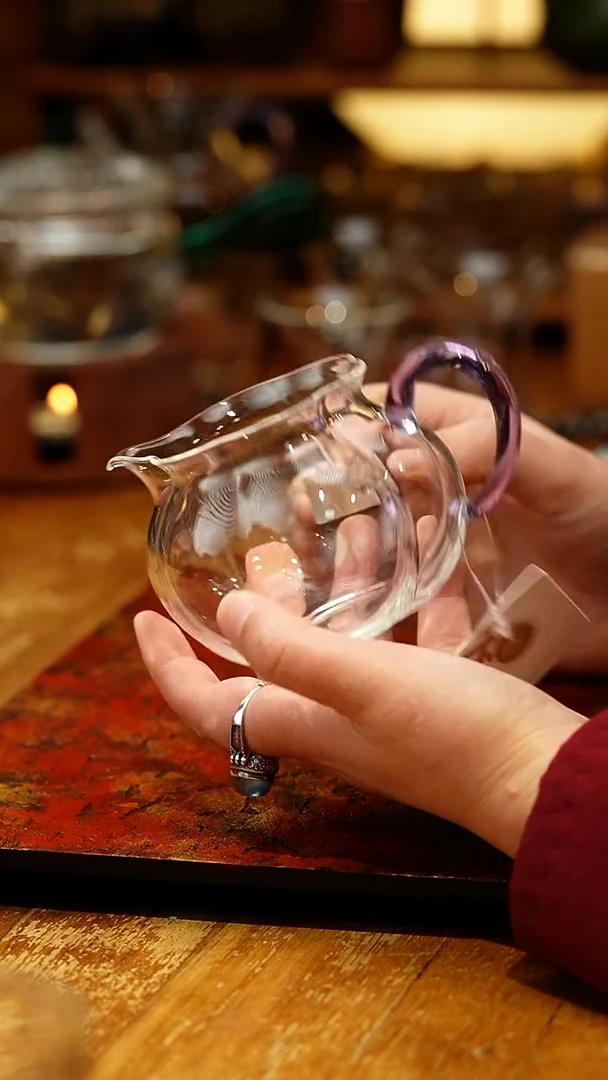 【闪购商品】禾器/晶彩纳福茶海/浅紫色/定制版