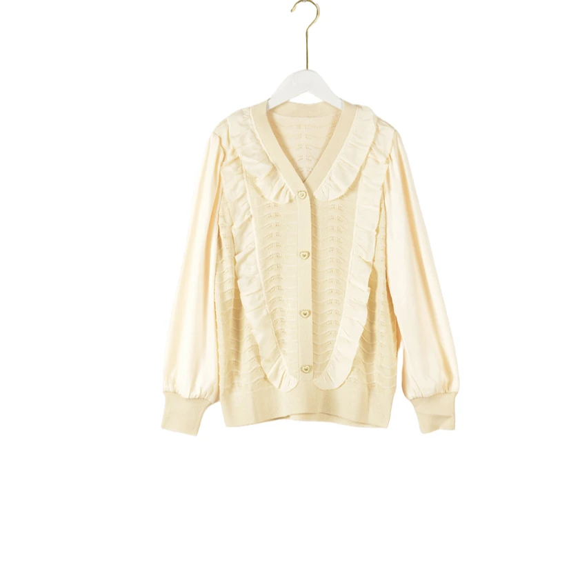 【Y专柜捡漏】大码女装QaC-气质名媛毛衫2803-米杏色大一码