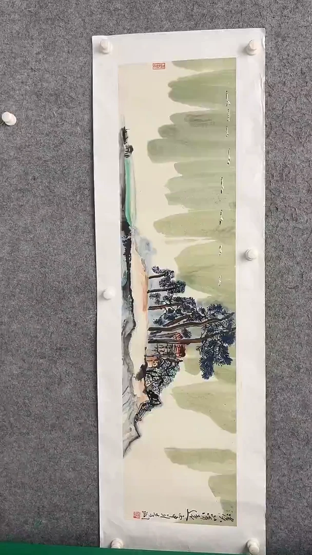 国画李纲-4平尺-山水国画-金