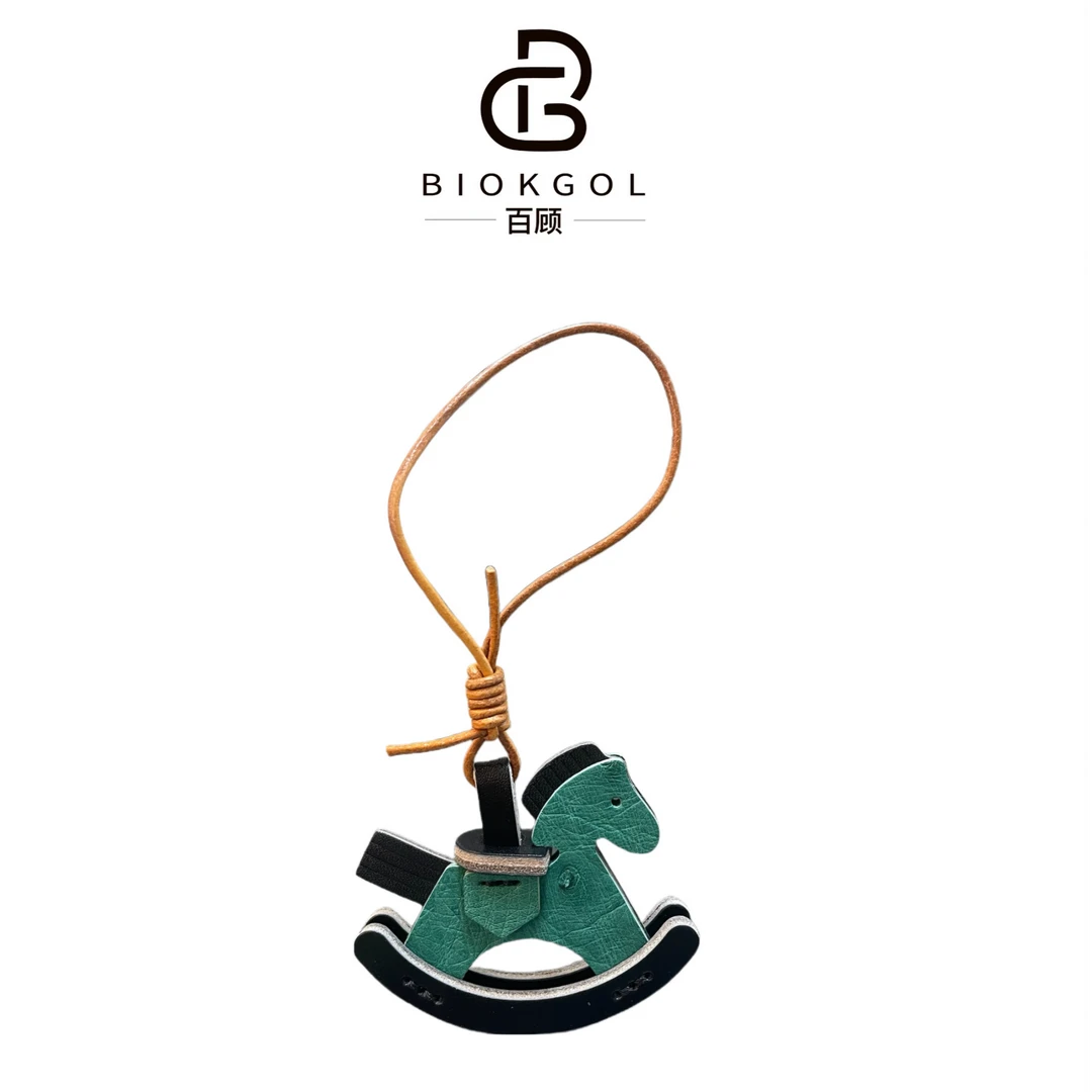 BIOKGOL/百顾原创设计  高定真皮   斜挎手提包     小马挂件7