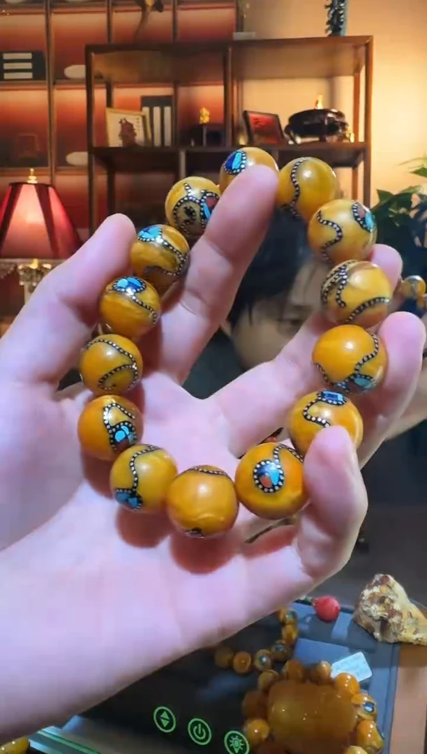 蜜蜡颈饰未镶嵌6792天然蜜蜡珠宝奇石