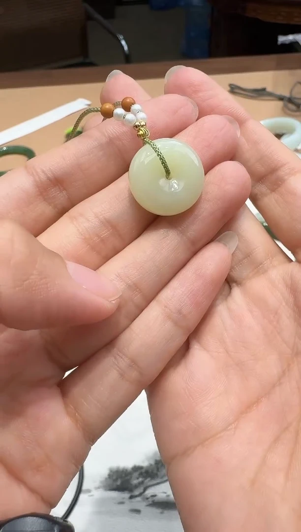 颈饰未镶嵌和田玉【瑞睿珠宝】和田玉平安扣 （多样性发货）
