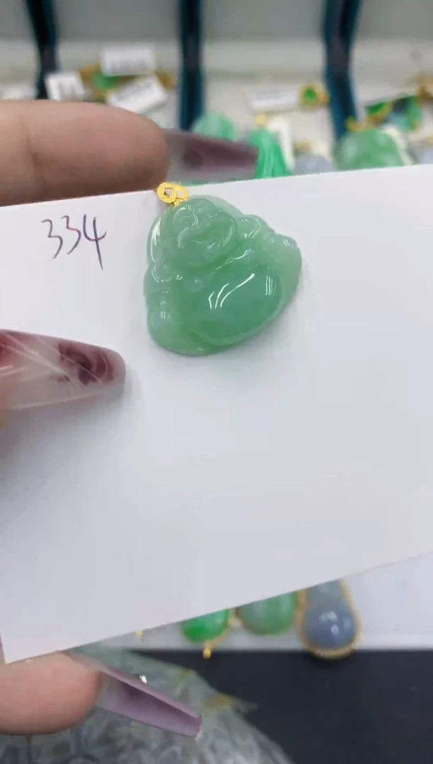 颈饰18K金镶嵌翡翠11111