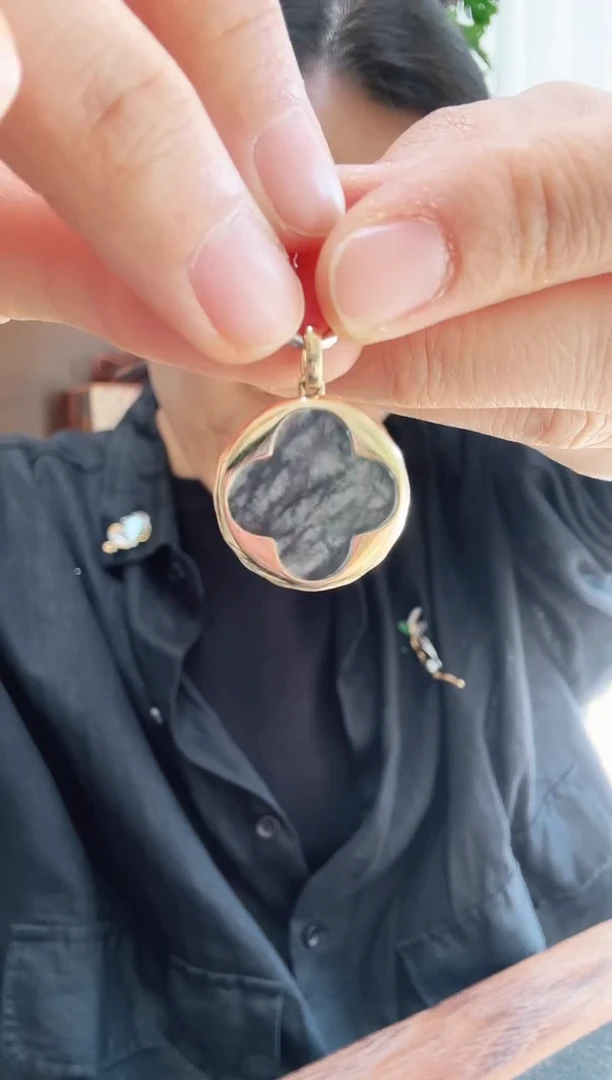 吊坠(不含链)18K金镶嵌翡翠00002900