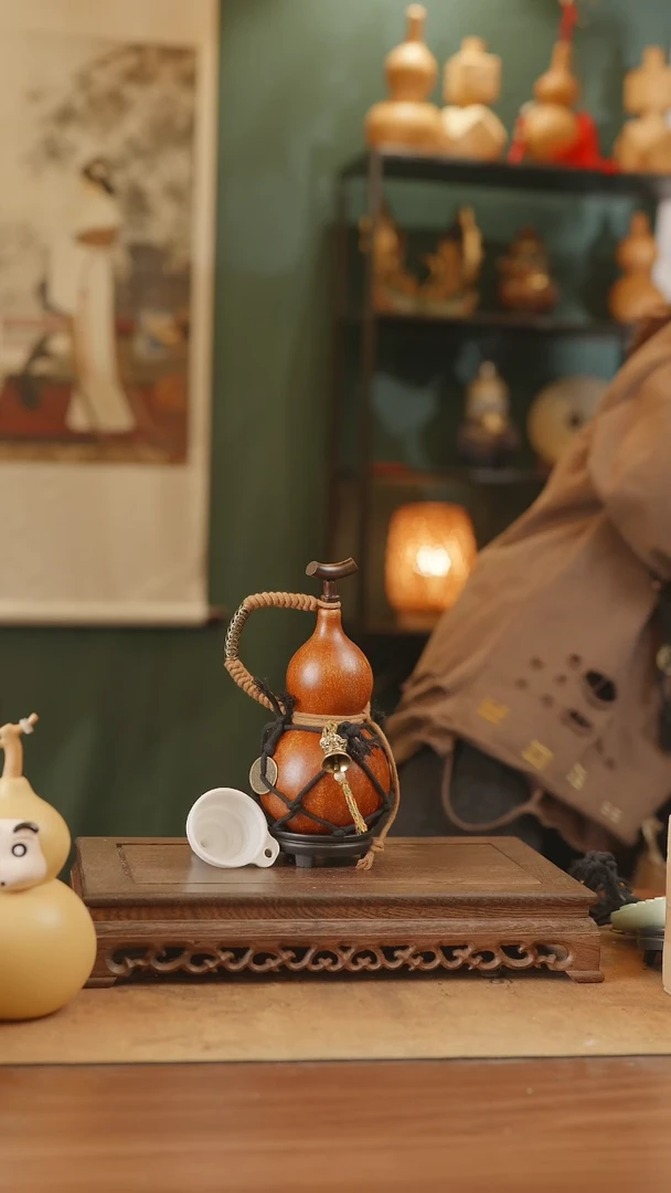 【闪购商品】194号精品天然大漆工艺防渗内胆酒葫芦~