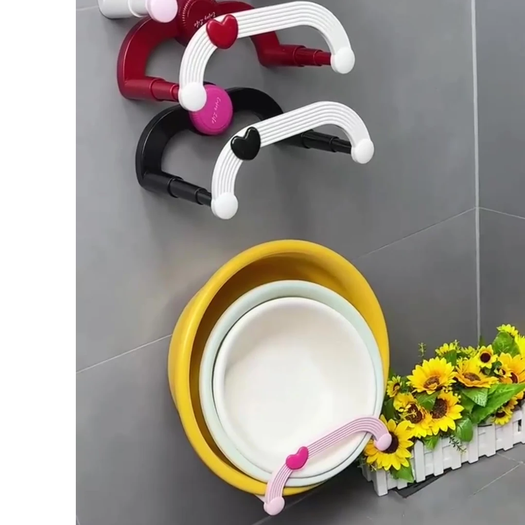 可伸缩吸盘脸盆客厅架家用免打孔浴室卫生间置物架架子壁挂收纳架
